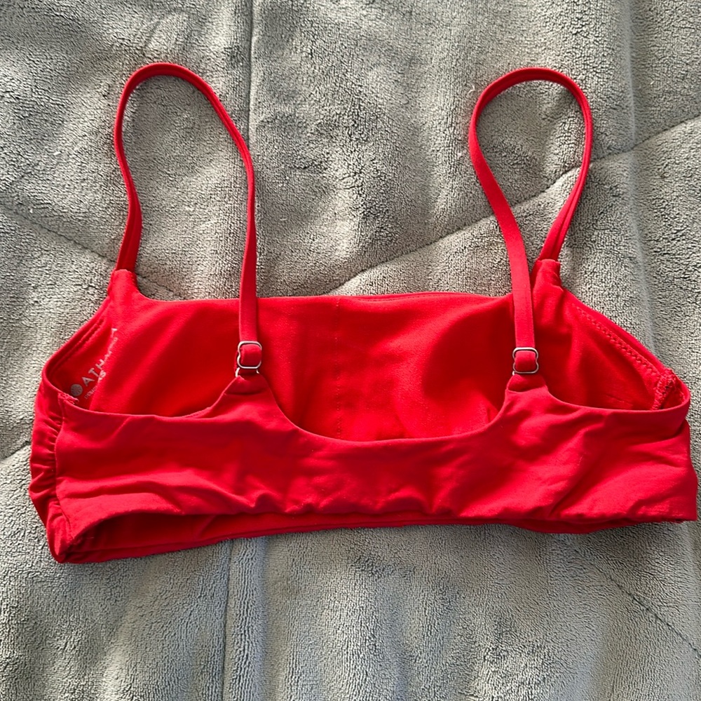 Red athleta swim suit top xs